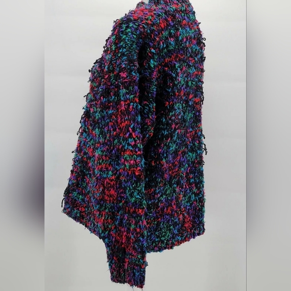 Stefano World Wide One Size Fits All Acrylic Knit Black Blue Pink Green Sweater - Picture 5 of 9